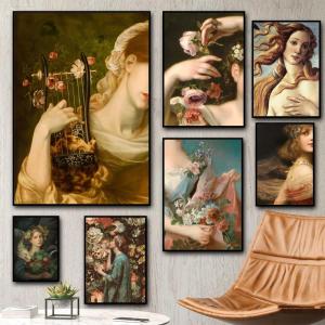 Renaissance Art Painting Painting Calligraphy HD Canvas Poster living room bedroom bar aesthetic decoration