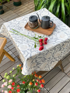 Yashliefive Plant Floral Cotton Linen Tableclothins Style Country American Rural Landscape Print TableclothHome Fabric Dining Table