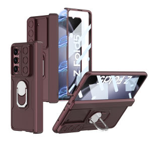 For Samsung Galaxy Z Fold5 5G Case Slide Armor Shockproof Phone Cases for Samsung Galaxy ZFold4 Z Fold 5 ZFold3 ZFold2 Case Sliding Camera Lens Protection Cover Hinge Stand For Z Fold3 4 5 Case With Screen Glass Film For Zfold2 ZFold3 ZFold4 Zfold5