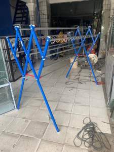 Jemuran Baju Lipat Pakaian Basah Tahan Karat Jemuran Jumbo Kokoh dan Kuat Panjang 180 cm