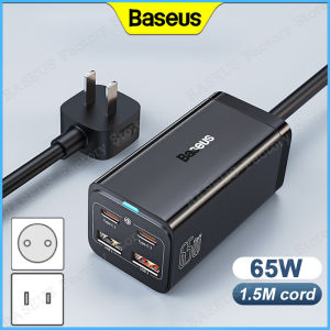 Baseus Bộ Sạc Nhanh Máy Tính Để Bàn GaN3 Pro 65W Bộ Sạc Gắn Tường Nhỏ Gọn Phích Cắm CN Kép Type C Cho Máy Tính Xách Tay Điện Thoại IPad IPod
