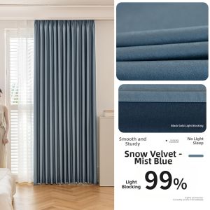 Oriental Lan | Full Blackout Noise-reducing Sun-shielding Simple Curtains