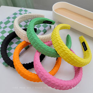 Colorful Sponge Headband for Women Perfect for Outings Wide Edge Korean Style Sweet Candy Hair Accessory