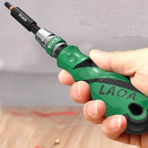 LAOA 10 in 1 Screwdriver Set Alloy Steel Magnetic Screwdriver Sets Multifunction Replaceable Head Screwdriver Bits for Household