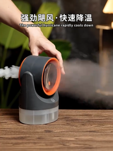 100-level Mini Air Cooler Portable Water Mist Fan Rechargeable Humidifying Mist Desk Fan Outdoor Portable Mini Handheld Fan Wireless Usb Charging Desktop Fan For Office Home