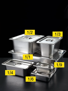 ชุดถาดเสิร์ฟอาหารสแตนเลส 304 พร้อมฝา 3 ชิ้น ดีไซน์เรียบหรู ใช้งานง่าย