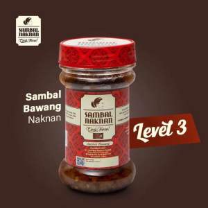 SAMBAL BAWANG NAKNAN LEVEL 3 (PEDAS) BERAT 140 GRAM BEST SELLER EXPIRED 2026‼️
