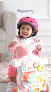 Sugar Baby 5 in 1 Push Walker Activity Table Ride On Scooter | Baby Walker