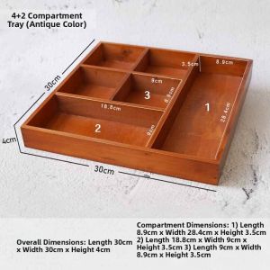 ciiemen | Wooden Multi-Size Retro Style Organizer Box
