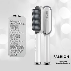 Gold Rice Straightening Comb Non-Damaging Hair Curling Iron Two-In-One Straightening And Curling Household Appliance 718