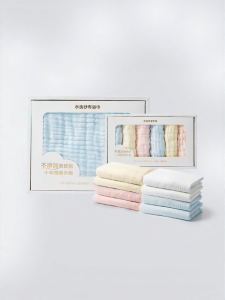 Purcotton | Infant Bath Towel Set Gauze Handkerchief Drool Bib