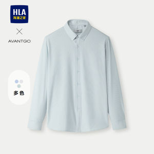 Casual HLA Mens Shirt Easy to Maintain Striped Button Collar Lightweight Business Spring Autumn Top Polyester Fiber Long Sleeve