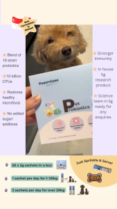PawdyGene Pet Pre & Probiotics for Gut Health/Skin & Coat Health/Boost Immunity System/General Health