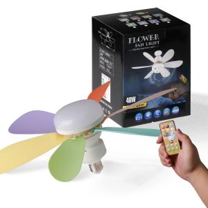 E27 with Remote LED 40W Ceiling Fan Light Dimming Function Suitable for Living Room Study and Home use 85-265V