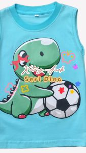 Kaos Kutung / Singlet Anak Seri Dino Dinosaurus Bahan Katun untuk Anak Usia 1-6 Tahun dan Balita