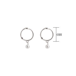 Sleeping Friendly S925 Silver Mini Beaded Earrings Womens Ear Cuffs No Need to Remove Fashionable Korean Style Jewelry