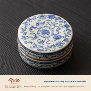 XIYUANJI | Đĩa Đựng Tro Thuỷ Tinh Không Gỉ Có Nắp Sứ Bạc và Trắng