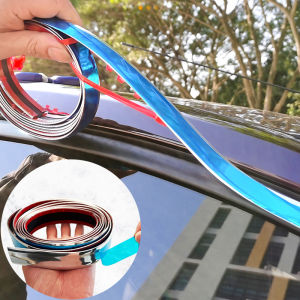 รถขอบหน้าต่าง Protector ตกแต่ง Chrome Strip ไม่ซีดจางกันน้ํา Universal กันชนริมฝีปากเทปป้องกัน