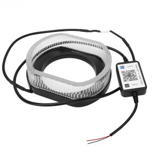 KEVANLY | 3 Inch Led 5D Angel Eyes Halo Rings Car Front Headlight RGB Colorful Decorative Light Oval DRL Driving Light