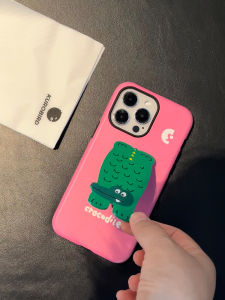 Evenshow 2024 New High-End Film Phone Case with Stand Suitable for  16 Series 15Promax 14Plus 13 Cute Animal Stand Style Protective Cover