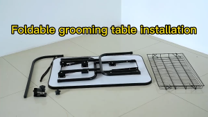 Foldable Pet Grooming Table Cat Dog Hair Blowing Operating Table Loop Noose Adjustable Holder Pets Beauty Table