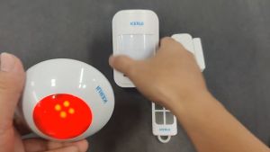 Alarm Rumah KERUI Strobe Sirine Indoor wireless strobe Alarm System Anti Maling