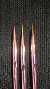 3 Pcs Kuas Kuku Nail Art/ Nail Art Liner Brush / Garis Bahan Akrilik Untuk Nail Art / Manicure DIY