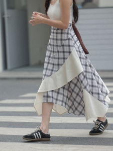 Gingham Skinny Hem Skirt
