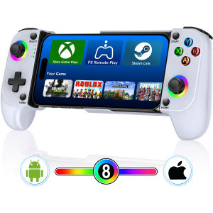 BEBONCOOL | BEBONCOOL Hall Effect Bluetooth Gamepad RGB Joystick Trigger for iPhone/Android - Anti-Drift & Low Latency for PUBG/Racing Mob