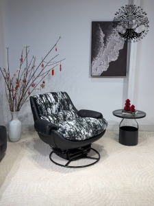 Ghế thư dãn WABI-SABI PENGUIN LOUNGE CHAIR nhập khẩu ghế lười đọc sách bập bênh phối chân cơ xoay