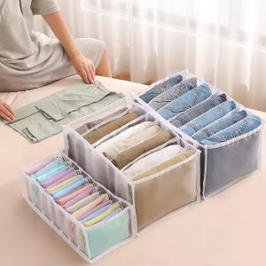 Foldable Underwear Organizers Storage Dividers Closet Organizer Jeans Storage Box Dormitory Socks Clothes Drawer Organizer Box