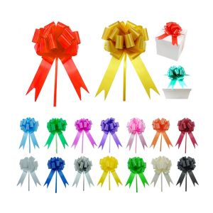 30pcs Christmas Garland Flower Ribbon Holiday Wedding Party Gift Box Packaging Ribbon Stereoscopic Spherical Hand Pulled Flower