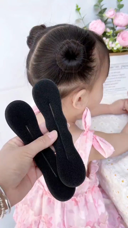 Hair Curler Ponytail 🎀 丸子头盘发器 Alat Sanggul Rambut Wanita Gelang Rambut Span Kanak-Kanak Soft Light Sponge Hair Accessories