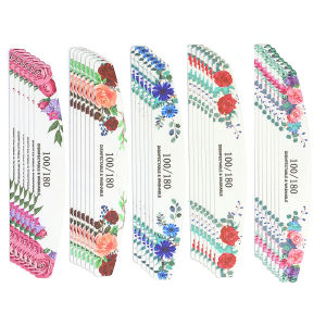 50pcs Professionals Nail File Disposable Rose Wood Thin Nail Equipment Accessories Buffer Files Manicure Tools Salon Wholesale