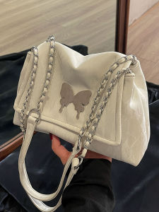 Korean Style Fashionable Commuter Bag Womens 2025 New Simple Versatile Tote Bag Casual Single Shoulder Bag Soft Square Shape