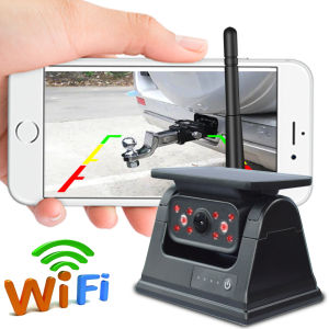 Wireless WiFi พลังงานแสงอาทิตย์กล้องสํารองฐานแม่เหล็ก AI Blind Spot ALARM สํารองสําหรับ iPhone Android รถบัสรถตู้รถบรรทุก RV ด้านหน้าด้านหลัง