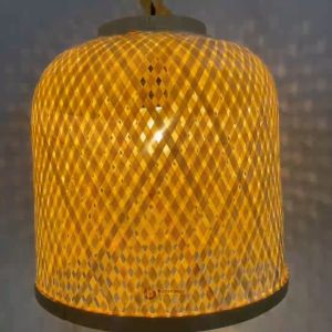 Kap Lampu Gantung Anyaman Bambu: Desain Unik untuk Cafe & Dekorasi Rumah Model Tabung