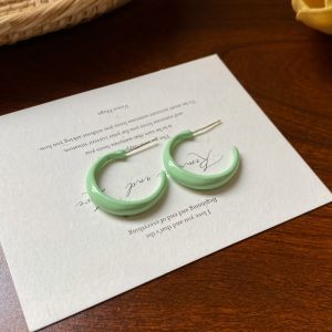 Fresh Colorful Dopaamine Womens Earrings Cute Sweet Fashion Jewelry Alloy Geometric Pattern Ear Studs Handmade Crafted