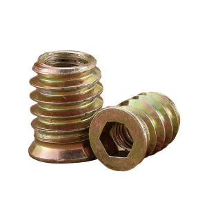 POWER&ampSTRONG | Internal Thread Countersunk Hex Furniture Embedded Nuts with Washers