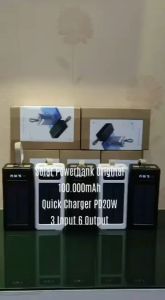 Solar Power Bank Robot 1000000mah Original 100% Fast Charging 22.5W PD20W 4 USB Ports Powerbank Power Bank Original Asli Power Bank 600000 Mah Power Bank Robot