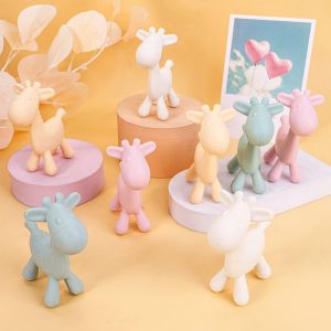 2Pcs Silicone Teether Cute Animal Shape Giraffe Shape Chew Toy Kids Sensory Educational Childrens Teether Gifts