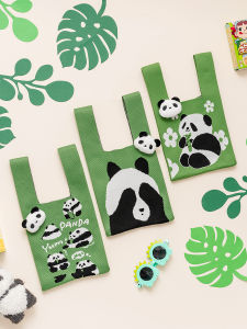 Knitted Handbag Womens Style Handbag for Work And Commuting Small Crossbody Bag Shoulderless Foldable Soft Floral Bucket Shape