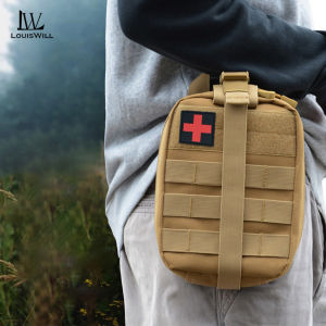 LouisWill Outdoor Waist Bag Men Multifunctional Hiking Bag Tactical Medical First Aid Kit Mountain Climbing Wilderness Survival Tool Waist Bag Large Lightweight Sports Mini Casual Camping Bag