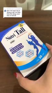 [CHÍNH HÃNG] Nutri Tall 2 Tăng chiều cao chuyên biệt cho trẻ 8-18 tuổi - Bổ sung Canxi Hữu Cơ Vitamin D3 MK7