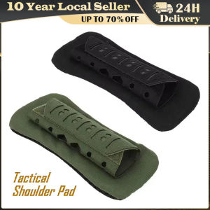 Outdoor Tactical Shoulder Pad Breathable Tactical Sling Cushioning Non-slip Shoulder Camping Hiking Backpacking Accessories Tactical Vest Shoulder Pad Shoulder Strap Pad Laser Cutting Mesh Shoulder Cushion Pad Breathable for Hunting Vest