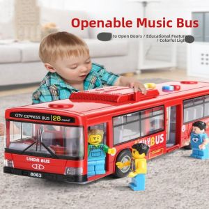 JINGQING | Simulated Bus Toy Large School Bus Model