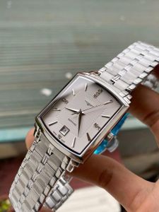 Đồng Hồ Nam  phom tank size 30x40mm 1 lịch máy nhật kính sapphire chống xước dây vỏ thép không rỉ pin rin Nhật đồng hồ L.G.I.N.s