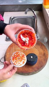 SM Chopper Blender 250ml Wireless Blender Garlic Chopper Garlic Chopper Mini Electric Food Chopper Processor Ginger Mincer Rechargeable USB Meat Crusher Multifunctional Cutter Tools with 304 Stainless Steel blade Baby Food