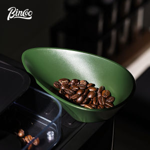 BINCOO Coffee Bean Weighing Bean Plate Bean Spoon Hand-Washed Italian Weighing Coffee Bean Plate Ceramic Measuring Bean Container Connecting Bean Plate the Saucer
