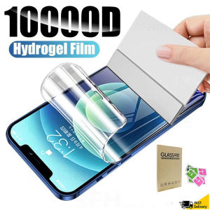 ฟิล์มกันรอยหน้าจอไฮโดรเจลแบบเต็มหน้าจอสําหรับ for iPhone 15 14 13 12 11 15Plus 14Plus 15Pro 14Pro 13Pro 12Pro 11Pro 13Mini 12Mini X XS MAX XR 8Plus 7Plus 6Plus 8 7 6 SE 2020/2022